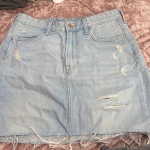 A denim skirt